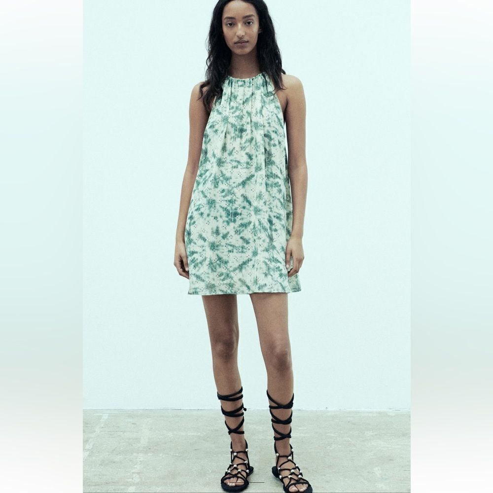 ZARA PRINTED SHORT DRESS SIZE XS